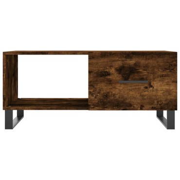 vidaXL Τραπεζάκι Σαλονιού Καπνιστή Δρυς 90x50x40cm Επεξεργασμ. Ξύλο 1 τεμ.