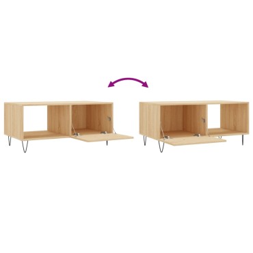 vidaXL Τραπεζάκι Σαλονιού Sonoma Δρυς 90x50x40cm Επεξεργασμένο Ξύλο 1 τεμ.