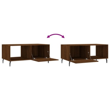 vidaXL Τραπεζάκι Σαλονιού Καφέ Δρυς 90x50x40cm Επεξεργασμένο Ξύλο 1 τεμ.