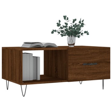 vidaXL Τραπεζάκι Σαλονιού Καφέ Δρυς 90x50x40cm Επεξεργασμένο Ξύλο 1 τεμ.
