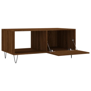 vidaXL Τραπεζάκι Σαλονιού Καφέ Δρυς 90x50x40cm Επεξεργασμένο Ξύλο 1 τεμ.