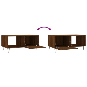 vidaXL Τραπεζάκι Σαλονιού Καφέ Δρυς 90x50x40cm Επεξεργασμένο Ξύλο 1 τεμ.