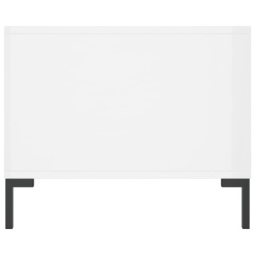 vidaXL Τραπεζάκι Σαλονιού Γυαλ. Λευκό 90x50x40cm Επεξεργ. Ξύλο 1 τεμ.