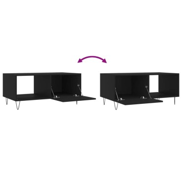 vidaXL Τραπεζάκι Σαλονιού Μαύρο 90x50x40cm Επεξεργασμένο Ξύλο 1 τεμ.