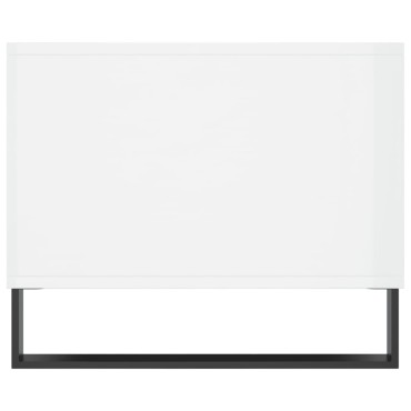 vidaXL Τραπεζάκι Σαλονιού Γυαλ. Λευκό 90x50x40cm Επεξεργ. Ξύλο 1 τεμ.