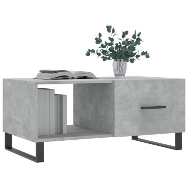 vidaXL Τραπεζάκι Σαλονιού Γκρι Σκυρ. 90x50x40cm Επεξεργασμένο Ξύλο 1 τεμ.