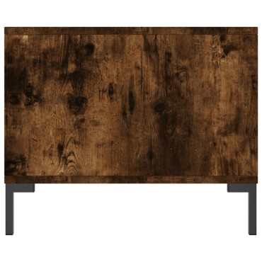 vidaXL Τραπεζάκι Σαλονιού Καπνιστή Δρυς 90x50x40cm Επεξεργασμ. Ξύλο 1 τεμ.