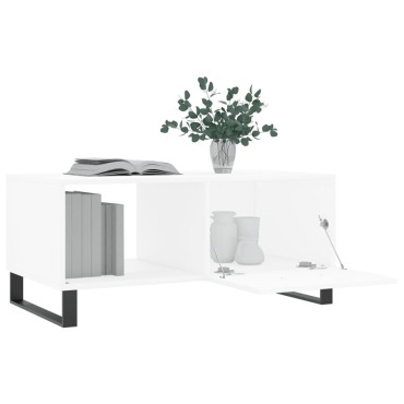 vidaXL Τραπεζάκι Σαλονιού Λευκό 90x50x40cm Επεξεργασμένο Ξύλο 1 τεμ.