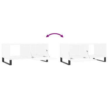vidaXL Τραπεζάκι Σαλονιού Λευκό 90x50x40cm Επεξεργασμένο Ξύλο 1 τεμ.