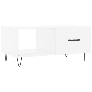 vidaXL Τραπεζάκι Σαλονιού Λευκό 90x50x40cm Επεξεργασμένο Ξύλο 1 τεμ.