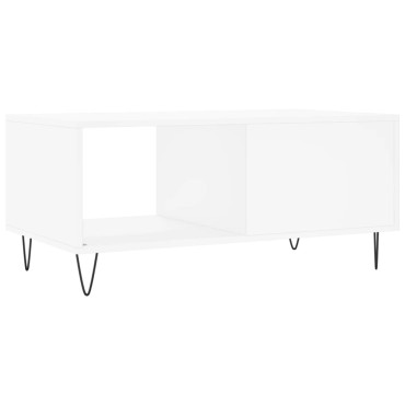 vidaXL Τραπεζάκι Σαλονιού Λευκό 90x50x40cm Επεξεργασμένο Ξύλο 1 τεμ.
