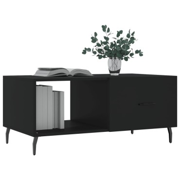 vidaXL Τραπεζάκι Σαλονιού Μαύρο 90x50x40cm Επεξεργασμένο Ξύλο 1 τεμ.