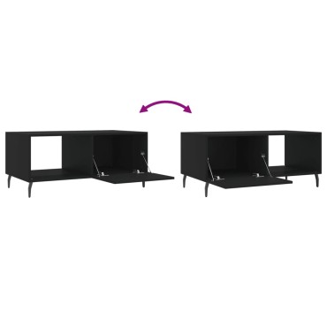 vidaXL Τραπεζάκι Σαλονιού Μαύρο 90x50x40cm Επεξεργασμένο Ξύλο 1 τεμ.
