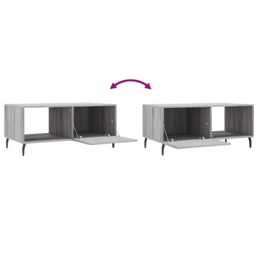 vidaXL Τραπεζάκι Σαλονιού Γκρι Sonoma 90x50x40cm Επεξεργασμένο Ξύλο 1 τεμ.