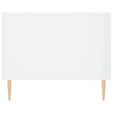 vidaXL Τραπεζάκι Σαλονιού Γυαλ. Λευκό 90x50x40cm Επεξεργ. Ξύλο 1 τεμ.