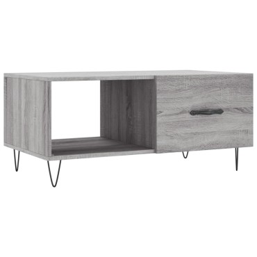 vidaXL Τραπεζάκι Σαλονιού Γκρι Sonoma 90x50x40cm Επεξεργασμένο Ξύλο 1 τεμ.