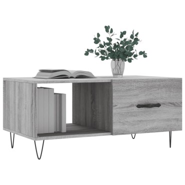 vidaXL Τραπεζάκι Σαλονιού Γκρι Sonoma 90x50x40cm Επεξεργασμένο Ξύλο 1 τεμ.