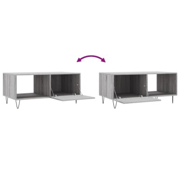 vidaXL Τραπεζάκι Σαλονιού Γκρι Sonoma 90x50x40cm Επεξεργασμένο Ξύλο 1 τεμ.