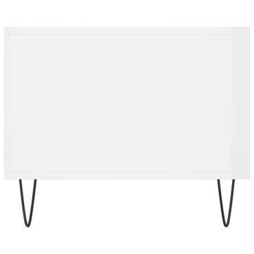 vidaXL Τραπεζάκι Σαλονιού Γυαλ. Λευκό 90x50x40cm Επεξεργ. Ξύλο 1 τεμ.