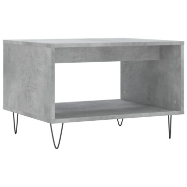 vidaXL Τραπεζάκι Σαλονιού Γκρι Σκυρ. 60x50x40cm από Επεξεργ. Ξύλο 1 τεμ.