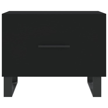 vidaXL Τραπεζάκι Σαλονιού Μαύρο 50x50x40cm από Επεξεργασμένο Ξύλο 1 τεμ.