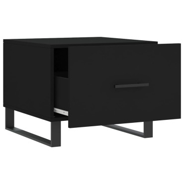 vidaXL Τραπεζάκι Σαλονιού Μαύρο 50x50x40cm από Επεξεργασμένο Ξύλο 1 τεμ.