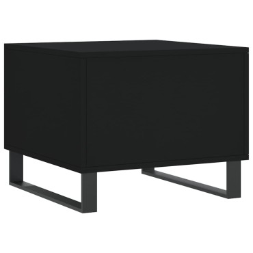 vidaXL Τραπεζάκι Σαλονιού Μαύρο 50x50x40cm από Επεξεργασμένο Ξύλο 1 τεμ.