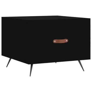 vidaXL Τραπεζάκι Σαλονιού Μαύρο 50x50x40cm από Επεξεργασμένο Ξύλο 1 τεμ.
