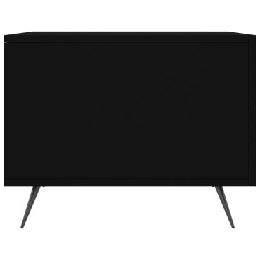 vidaXL Τραπεζάκι Σαλονιού Μαύρο 50x50x40cm από Επεξεργασμένο Ξύλο 1 τεμ.