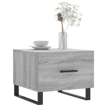 vidaXL Τραπεζάκι Σαλονιού Γκρι Sonoma 50x50x40cm Επεξεργασμένο Ξύλο 1 τεμ.