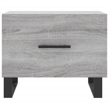 vidaXL Τραπεζάκι Σαλονιού Γκρι Sonoma 50x50x40cm Επεξεργασμένο Ξύλο 1 τεμ.