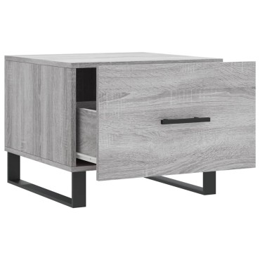 vidaXL Τραπεζάκι Σαλονιού Γκρι Sonoma 50x50x40cm Επεξεργασμένο Ξύλο 1 τεμ.