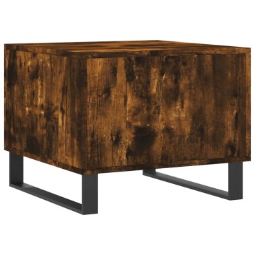 vidaXL Τραπεζάκι Σαλονιού Καπνιστή Δρυς 50x50x40cm Επεξεργασμ. Ξύλο 1 τεμ.