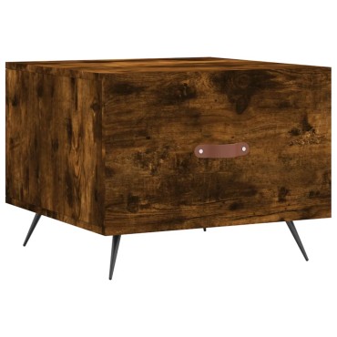 vidaXL Τραπεζάκι Σαλονιού Καπνιστή Δρυς 50x50x40cm Επεξεργασμ. Ξύλο 1 τεμ.