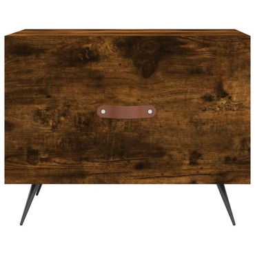 vidaXL Τραπεζάκι Σαλονιού Καπνιστή Δρυς 50x50x40cm Επεξεργασμ. Ξύλο 1 τεμ.