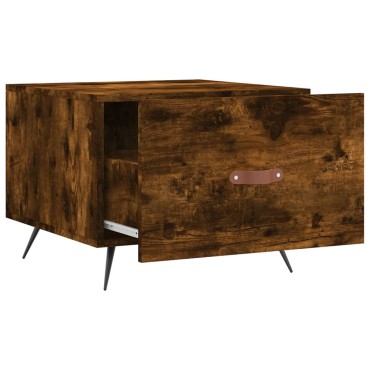 vidaXL Τραπεζάκι Σαλονιού Καπνιστή Δρυς 50x50x40cm Επεξεργασμ. Ξύλο 1 τεμ.