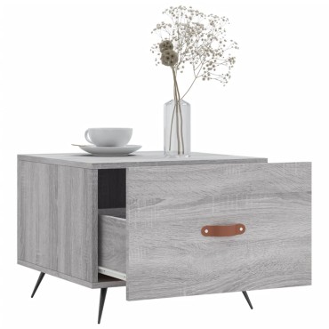 vidaXL Τραπεζάκι Σαλονιού Γκρι Sonoma 50x50x40cm Επεξεργασμένο Ξύλο 1 τεμ.