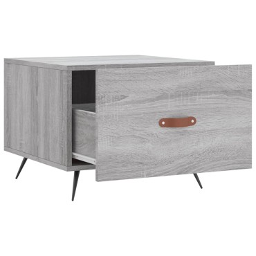 vidaXL Τραπεζάκι Σαλονιού Γκρι Sonoma 50x50x40cm Επεξεργασμένο Ξύλο 1 τεμ.