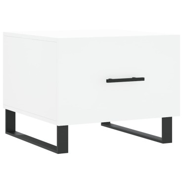 vidaXL Τραπεζάκι Σαλονιού Λευκό 50x50x40cm από Επεξεργ. Ξύλο 1 τεμ.