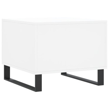 vidaXL Τραπεζάκι Σαλονιού Λευκό 50x50x40cm από Επεξεργ. Ξύλο 1 τεμ.