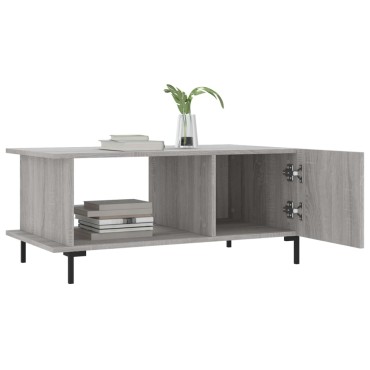 vidaXL Τραπεζάκι Σαλονιού Γκρι Sonoma 90x50x40cm Επεξεργασμένο Ξύλο 1 τεμ.