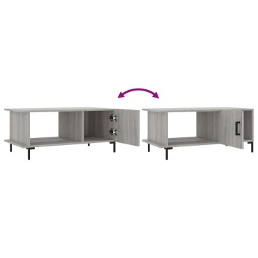 vidaXL Τραπεζάκι Σαλονιού Γκρι Sonoma 90x50x40cm Επεξεργασμένο Ξύλο 1 τεμ.