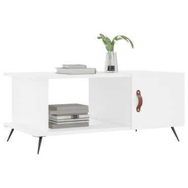 vidaXL Τραπεζάκι Σαλονιού Λευκό 90x50x40cm Επεξεργασμένο Ξύλο 1 τεμ.