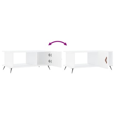 vidaXL Τραπεζάκι Σαλονιού Λευκό 90x50x40cm Επεξεργασμένο Ξύλο 1 τεμ.