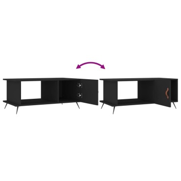vidaXL Τραπεζάκι Σαλονιού Μαύρο 90x50x40cm Επεξεργασμένο Ξύλο 1 τεμ.