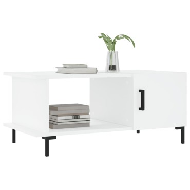 vidaXL Τραπεζάκι Σαλονιού Λευκό 90x50x40cm Επεξεργασμένο Ξύλο 1 τεμ.