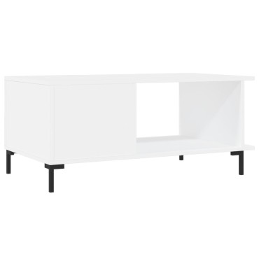 vidaXL Τραπεζάκι Σαλονιού Λευκό 90x50x40cm Επεξεργασμένο Ξύλο 1 τεμ.