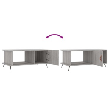 vidaXL Τραπεζάκι Σαλονιού Γκρι Sonoma 90x50x40cm Επεξεργασμένο Ξύλο 1 τεμ.