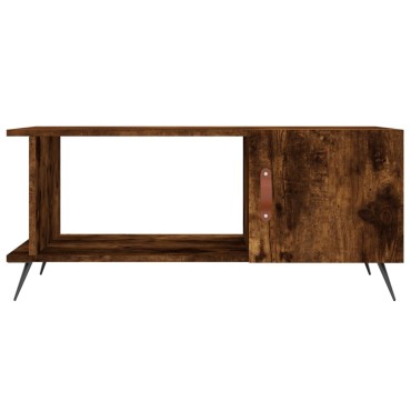 vidaXL Τραπεζάκι Σαλονιού Καπνιστή Δρυς 90x50x40cm Επεξεργασμ. Ξύλο 1 τεμ.