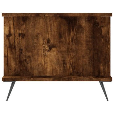 vidaXL Τραπεζάκι Σαλονιού Καπνιστή Δρυς 90x50x40cm Επεξεργασμ. Ξύλο 1 τεμ.